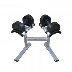 Sports Stock 2х20 кг с подставкой из каталога разборных (наборных) гантелей в Челябинске по цене 37990 ₽