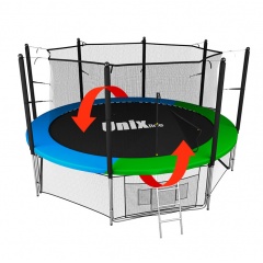 Unix line 10ft / 305 см Classic (inside) синий/зеленый из каталога батутов в Челябинске по цене 26890 ₽