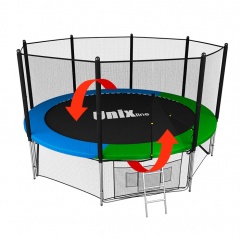 Unix line 10ft / 305 см Classic (outside) синий/зеленый из каталога батутов в Челябинске по цене 26690 ₽