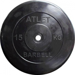 MB Barbell Atlet - 31 мм - 15 кг из каталога дисков для штанги с посадочным диаметром 30 мм.  в Челябинске по цене 5350 ₽
