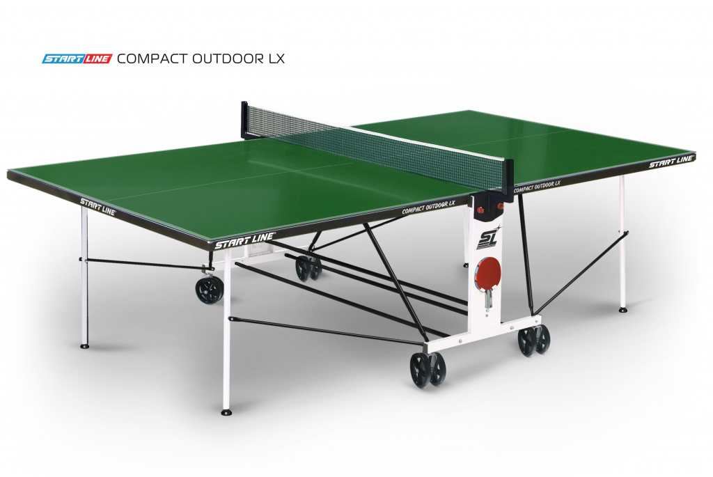 Start Line Compact Outdoor-2 LX Зелёный из каталога теннисных столов в Челябинске по цене 42090 ₽