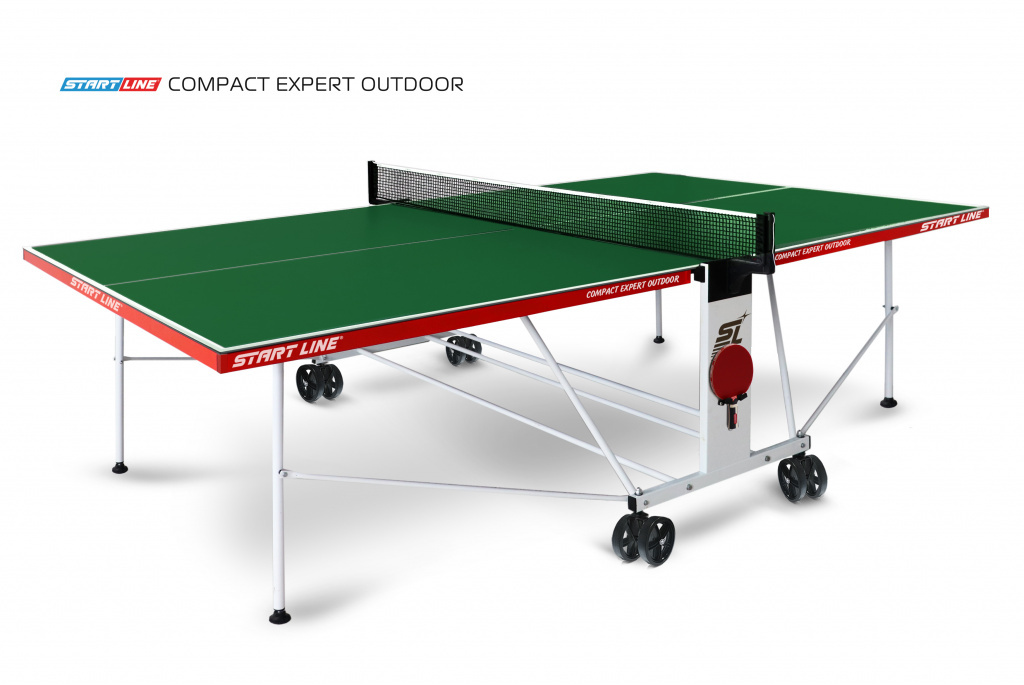 Compact EXPERT Outdoor 4 Зелёный в Челябинске по цене 43990 ₽ в категории теннисные столы Start Line
