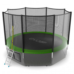 Evo Jump External 12ft (Green) + Lower net из каталога батутов с защитной сеткой в Челябинске по цене 31190 ₽