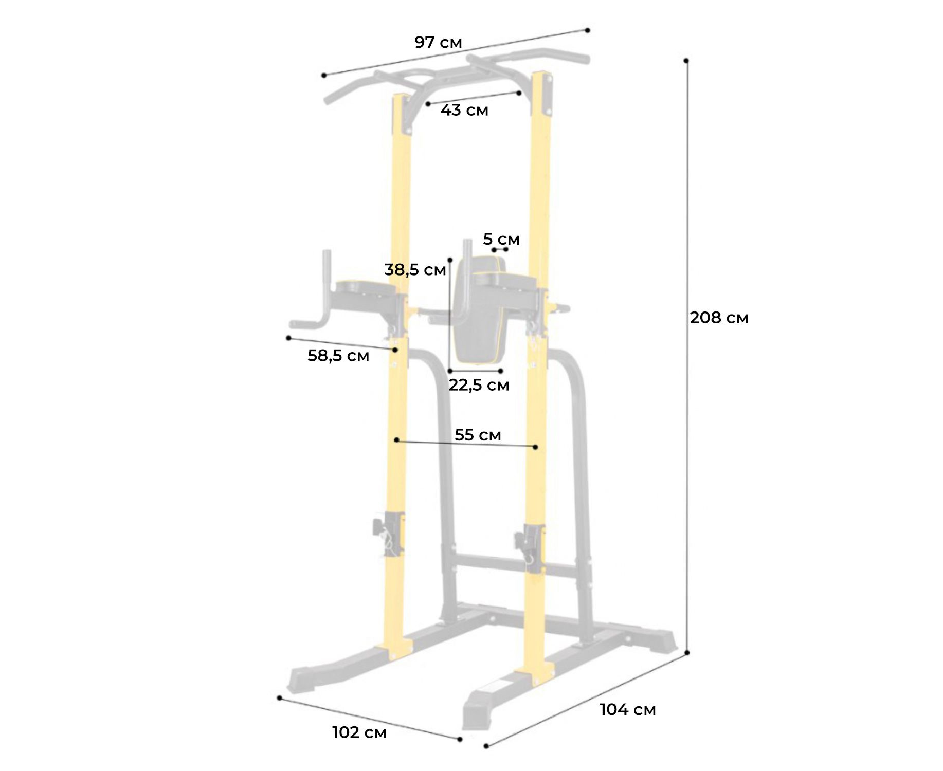 Стойка турник брусья-пресс DFC Power Tower G250