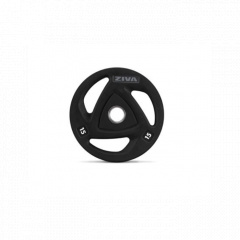 Ziva с уретановым покрытием, 10 кг ZVO-DCPU1614-GY из каталога дисков для штанги с посадочным диаметром 50 мм. в Челябинске по цене 3560 ₽