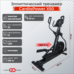 Эллиптический тренажер CardioPower X50 в Челябинске по цене 99900 ₽