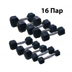 DFC 1-25 kg 16 пар из каталога гантельных рядов в Челябинске по цене 126150 ₽