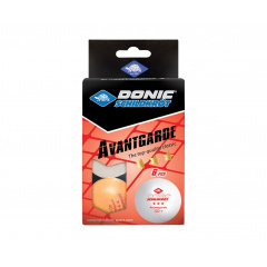 Donic AVANTGARDE 3* 40+, 6 штук, белый + оранжевый из каталога мячей для настольного тенниса в Челябинске по цене 490 ₽