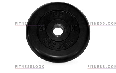 MB Barbell черный - 26 мм - 2.5 кг из каталога дисков, грифов, гантелей, штанг в Челябинске по цене 1260 ₽