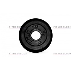 MB Barbell черный - 26 мм - 0.75 кг из каталога дисков для штанги с посадочным диаметром 26 мм.  в Челябинске по цене 490 ₽