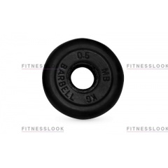 MB Barbell черный - 26 мм - 0.5 кг из каталога дисков для штанги с посадочным диаметром 26 мм.  в Челябинске по цене 467 ₽