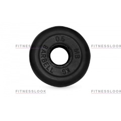 MB Barbell черный - 30 мм - 0.5 кг из каталога дисков для штанги с посадочным диаметром 30 мм.  в Челябинске по цене 436 ₽