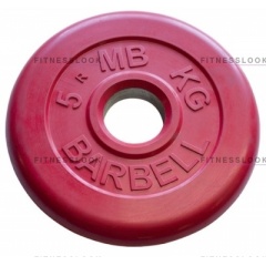 MB Barbell красный - 30 мм - 5 кг из каталога дисков для штанги с посадочным диаметром 30 мм.  в Челябинске по цене 1204 ₽