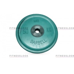 MB Barbell евро-классик зеленый - 50 мм - 10 кг из каталога дисков для штанги с посадочным диаметром 50 мм. в Челябинске по цене 7990 ₽