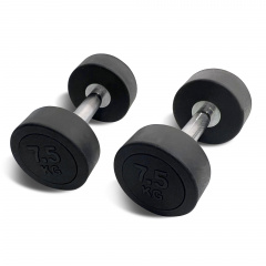 UnixFit PRO круглая 7,5 кг DBRND7_5PBK из каталога обрезиненных гантелей в Челябинске по цене 2550 ₽
