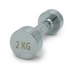 UnixFit PRO круглая 2 кг DBRND2PCE из каталога хромированных гантелей в Челябинске по цене 1190 ₽