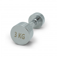 UnixFit PRO круглая 3 кг DBRND3PCE из каталога хромированных гантелей в Челябинске по цене 1690 ₽