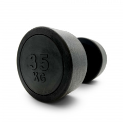UnixFit круглая 35 кг DBRND35PBK из каталога обрезиненных гантелей в Челябинске по цене 13290 ₽