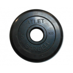 MB Barbell ATLET 5 кг / диаметр 51 мм из каталога дисков для штанги с посадочным диаметром 50 мм. в Челябинске по цене 2350 ₽