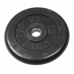MB Barbell Диск обрезиненный (металлическая втулка) 25 кг / диаметр 51 мм из каталога дисков для штанги с посадочным диаметром 50 мм. в Челябинске по цене 10390 ₽