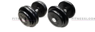 Обрезиненная гантель MB Barbell Tight Set 38.5 кг