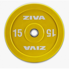 Ziva XP Competition Colored Rubber Bumper 15kg из каталога дисков для штанги с посадочным диаметром 50 мм. в Челябинске по цене 16800 ₽