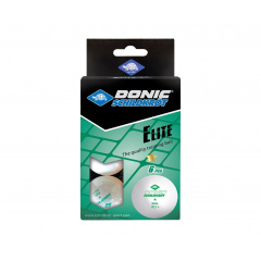 Donic ELITE 1* 40+, 6 штук, белый из каталога мячей для настольного тенниса в Челябинске по цене 491 ₽