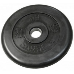 MB Barbell 20 кг металлическая втулка из каталога дисков для штанги с посадочным диаметром 30 мм.  в Челябинске по цене 8290 ₽