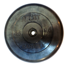 MB Barbell ATLET 25 кг из каталога дисков для штанги с посадочным диаметром 30 мм.  в Челябинске по цене 8630 ₽