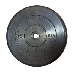 MB Barbell ATLET 15 кг из каталога дисков для штанги с посадочным диаметром 26 мм.  в Челябинске по цене 5350 ₽