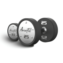 AeroFit AFPUDB2.5-25 набор полиуретановых гантелей, 2,5-25 кг, 10 пар, шаг 2,5 кг из каталога  в Челябинске по цене 230600 ₽