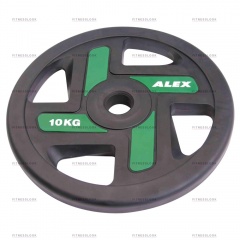AeroFit Alex полиуретановый 50 мм - 15 кг из каталога дисков для штанги с посадочным диаметром 50 мм. в Челябинске по цене 7820 ₽