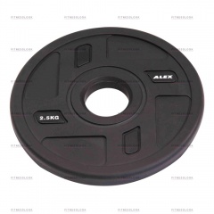 AeroFit Alex полиуретановый 50 мм -  2.5 кг из каталога дисков для штанги с посадочным диаметром 50 мм. в Челябинске по цене 2277 ₽