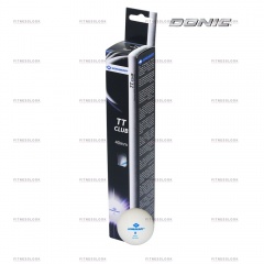 Donic 2T-CLUB - 6шт. - белые из каталога мячей для настольного тенниса в Челябинске по цене 450 ₽