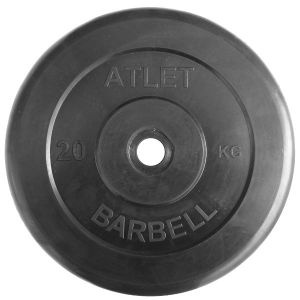 MB Barbell Atlet 51 мм - 20 кг из каталога дисков (блинов) для штанг и гантелей в Челябинске по цене 9044 ₽