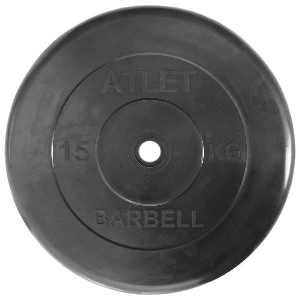 MB Barbell Atlet 51 мм - 15 кг из каталога дисков (блинов) для штанг и гантелей в Челябинске по цене 6998 ₽